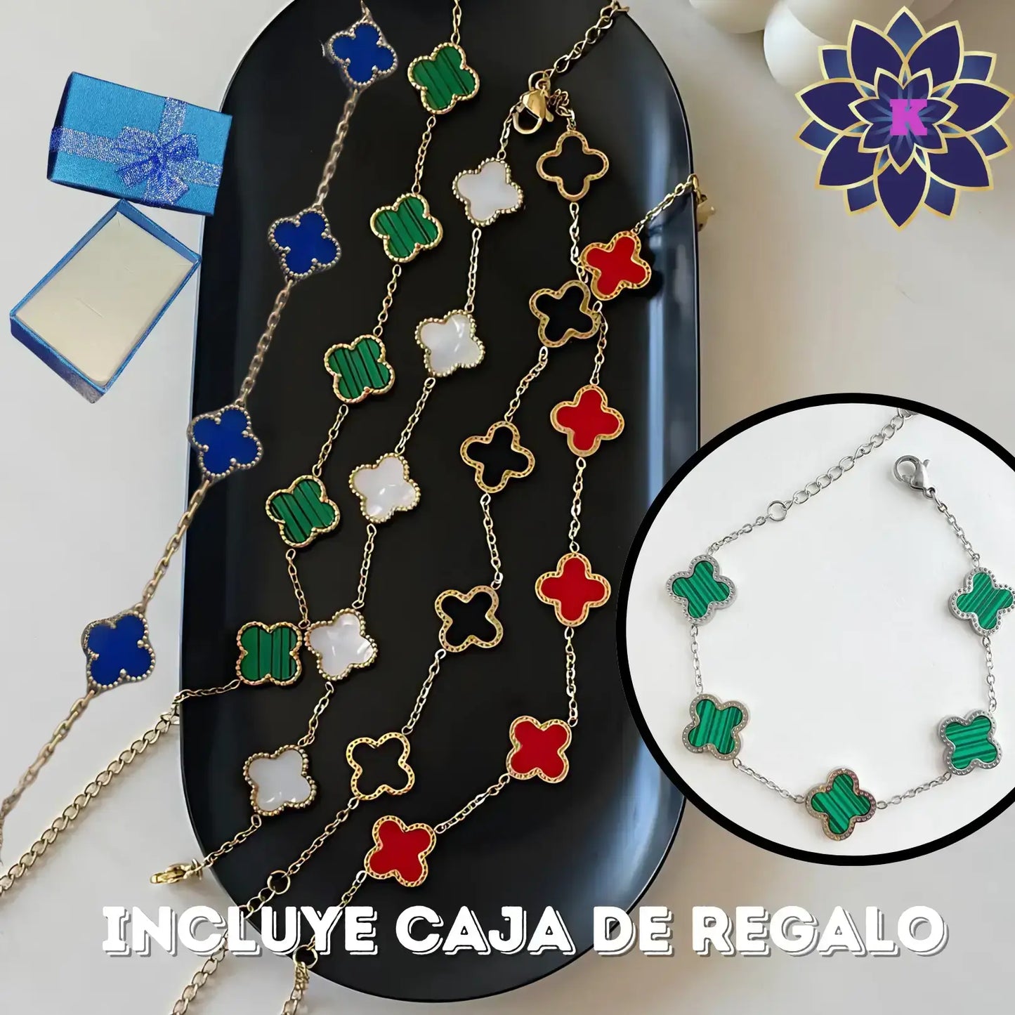 Set Pulseras Golden®Trébol: Arma tu Set +Cajas Regalo