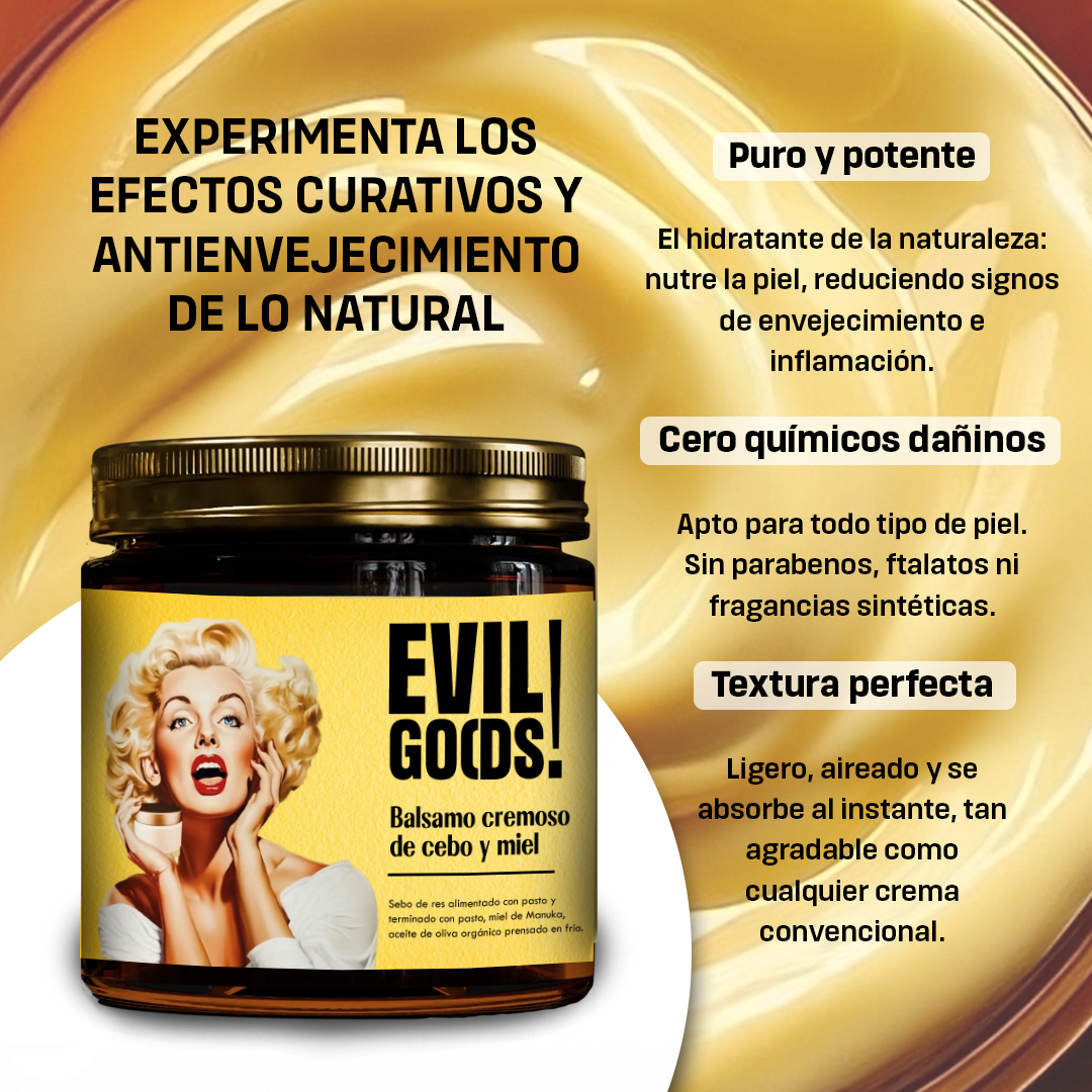 ¡EVIL GOODS! Bálsamo de Sebo de Res y Miel de Manuka